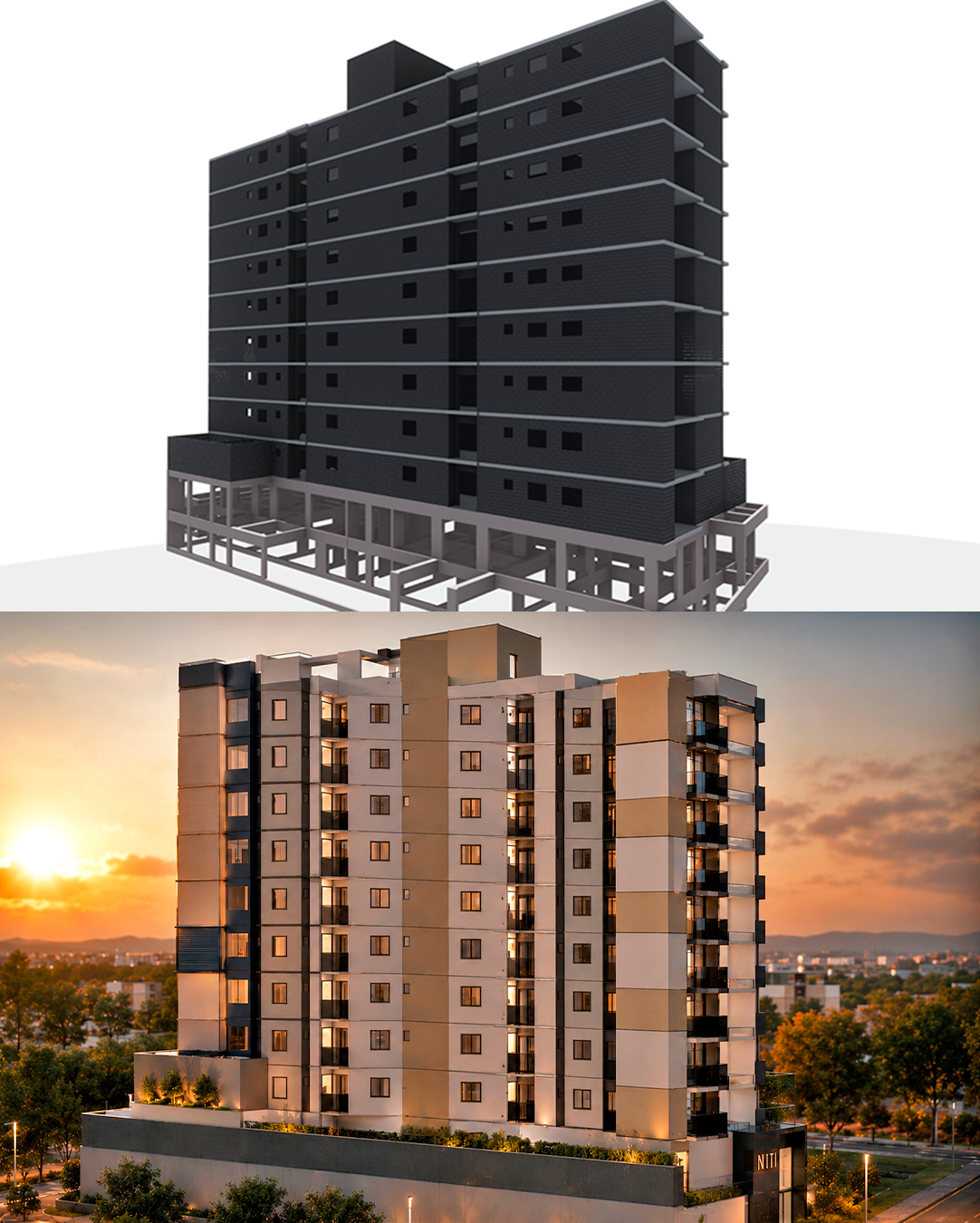 Edifício residencial multifamiliar em alvenaria estrutural